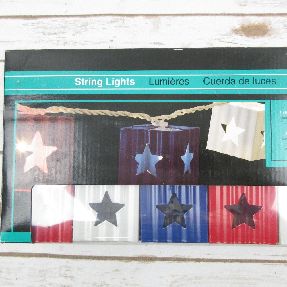 Patriotic Holiday Patio String Lights